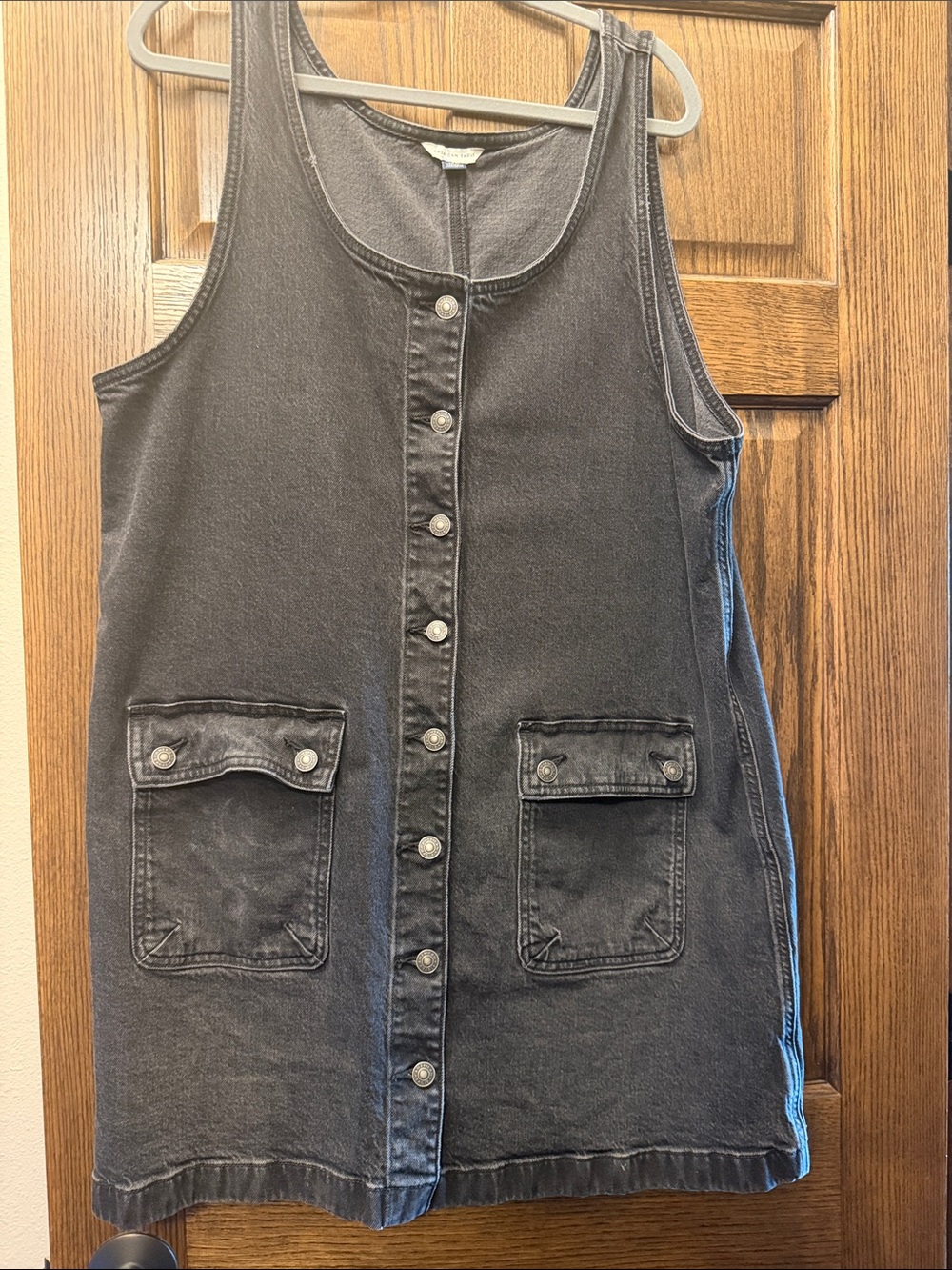 American Eagle Outfitters Men's Slim Straight Jeans Tank Dress in Faded Black